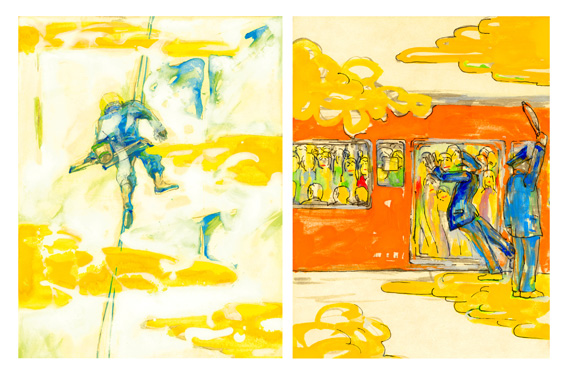 TOKYO SITUATION COMEDY : Series#2 The one who washes a skyscraper / 空を洗うひと、A crowded train in the morning / 満員の朝